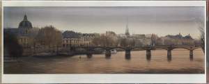 'Rive Gauche', Charles Villeneuve ( Watercolor and ink on paper, 238 x 94 )