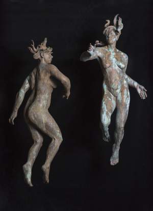 'Suspension', Melinda Whitmore ( Epoxy, copper and iron, 127 x 127 x 61 cm )